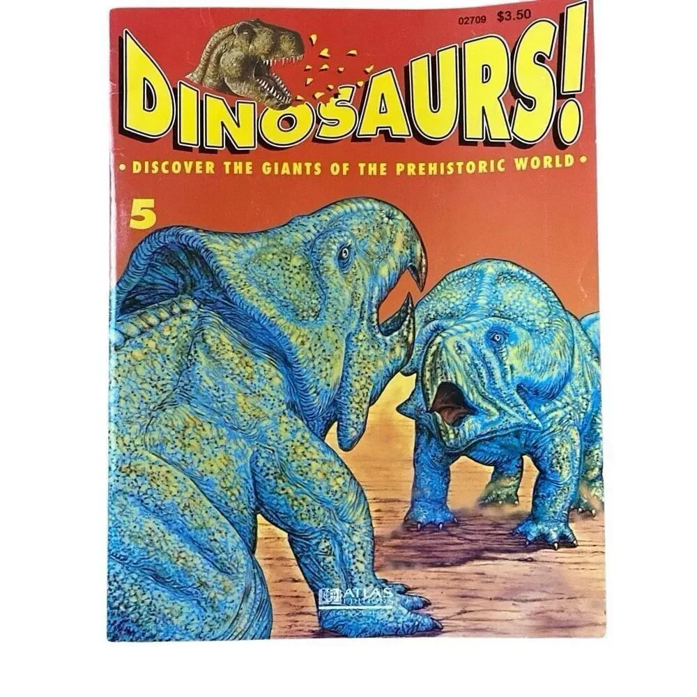 Vtg 90s Coloring Books Magazines Dinosaurs Atlas Editions Playmore Waldman NEW